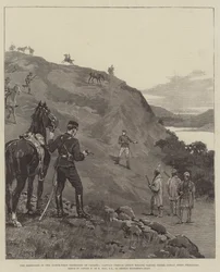 The Rebellion in the North-West Territory of Canada, Captain French Taking Three Indian Spies Prisoners